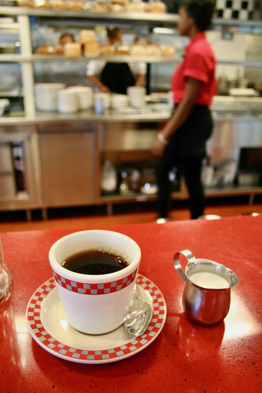 A cup of coffee at Sloopy's Diner in the Ohio Union